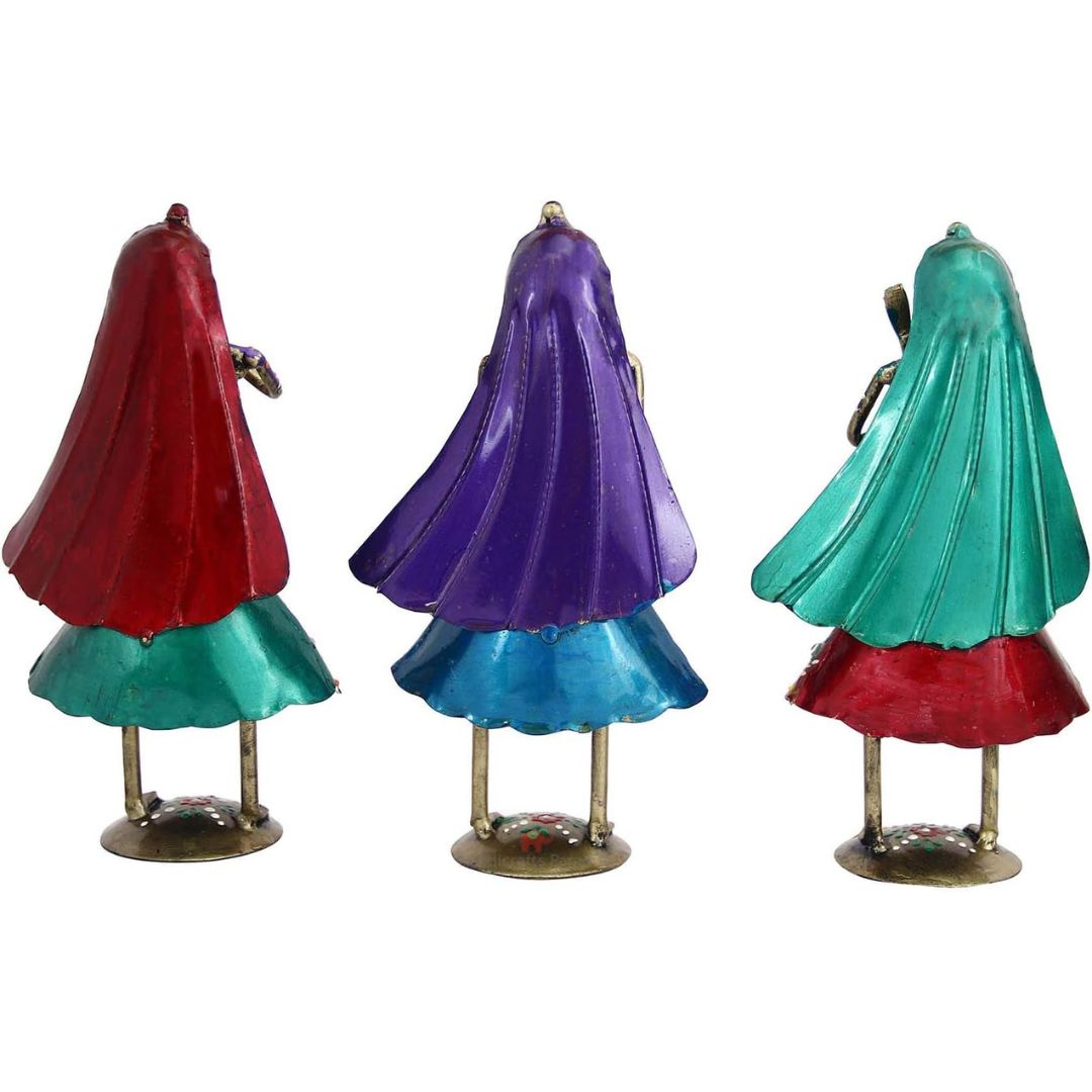 Mini Iron Musical Lady Set of 3 Home & Office Decor
