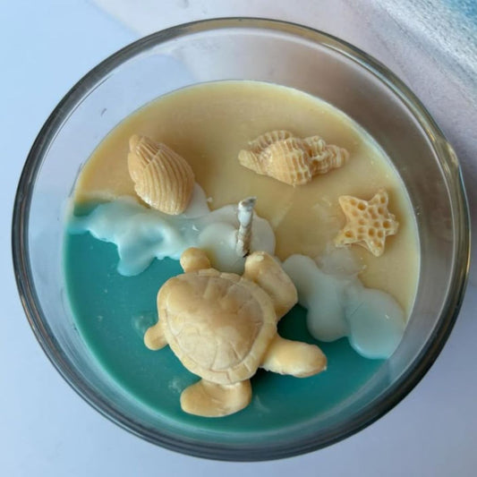 Ocean Shell Jar Candle Coastal-Themed Scented Decor