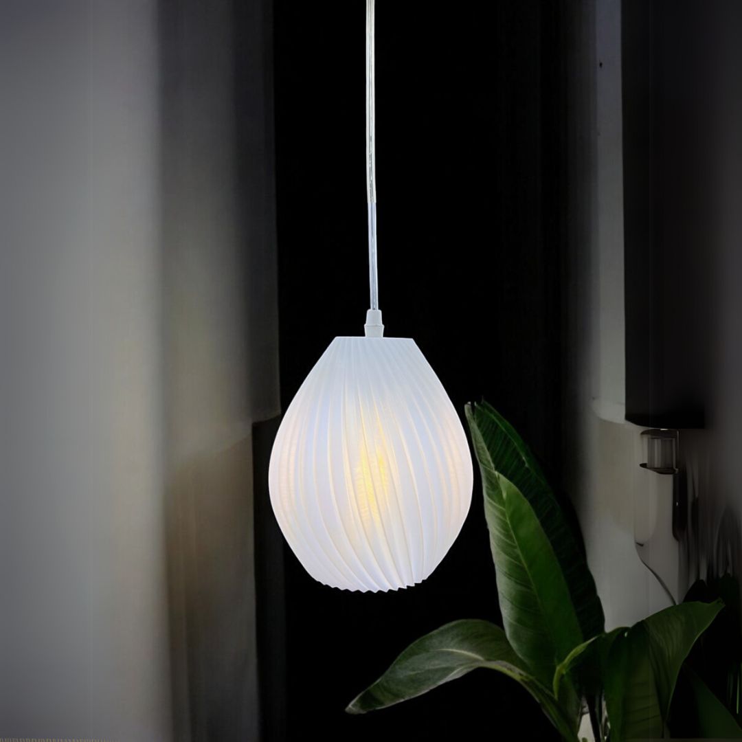 Oval Pendant Crystal Lamp Elegant Hanging Light for Home