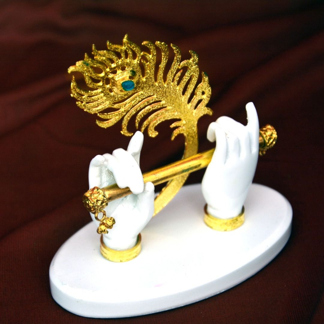 Polyresin krishna hand with flute | Classical Piece for Decor As Well As Wedding and Corporate Gifting Purposes