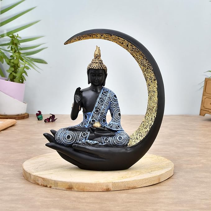 Samadhi Buddha Sitting On Chand for Home Decor Office Decor