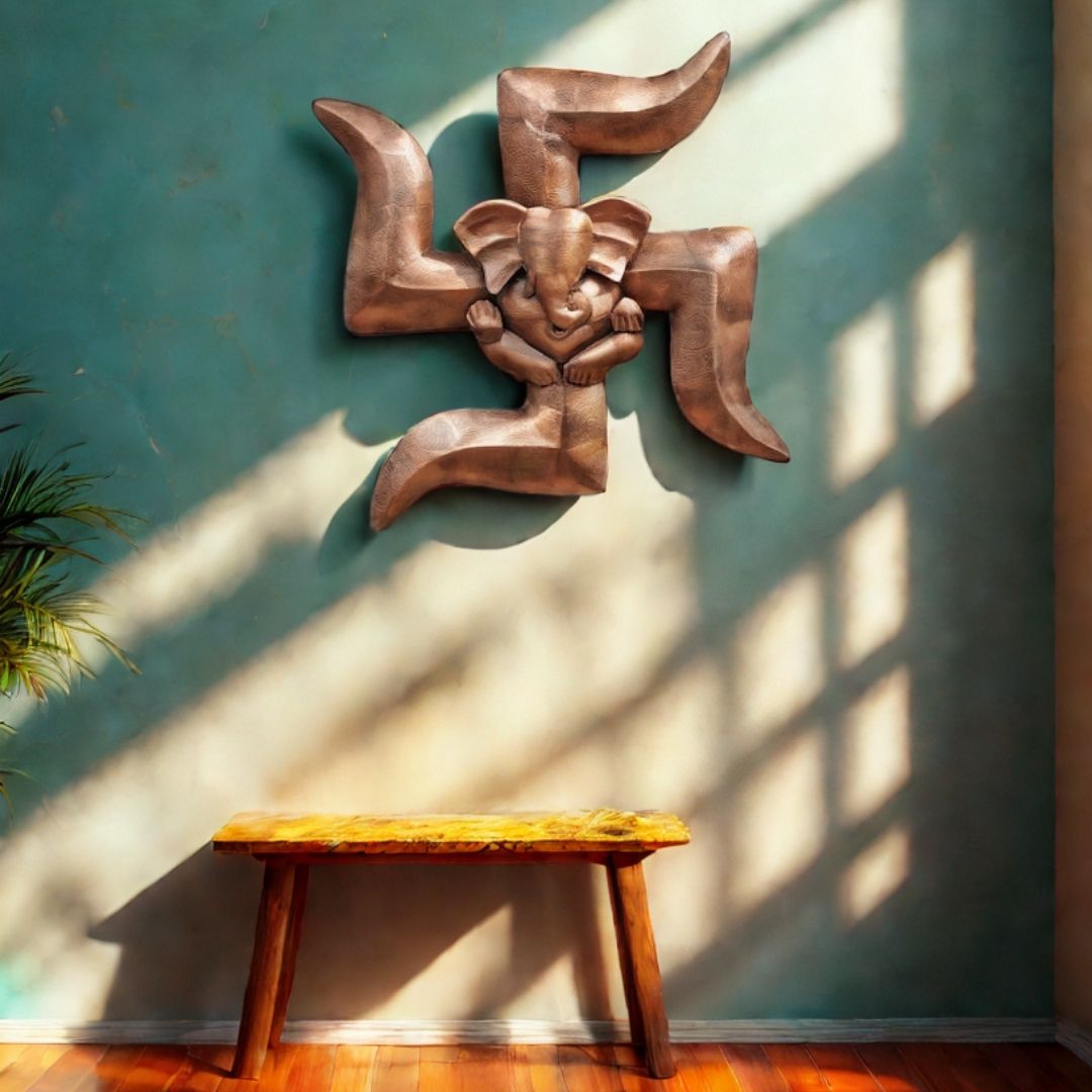 Unique Metal Ganesha Wall Art for Home Temple Decor
