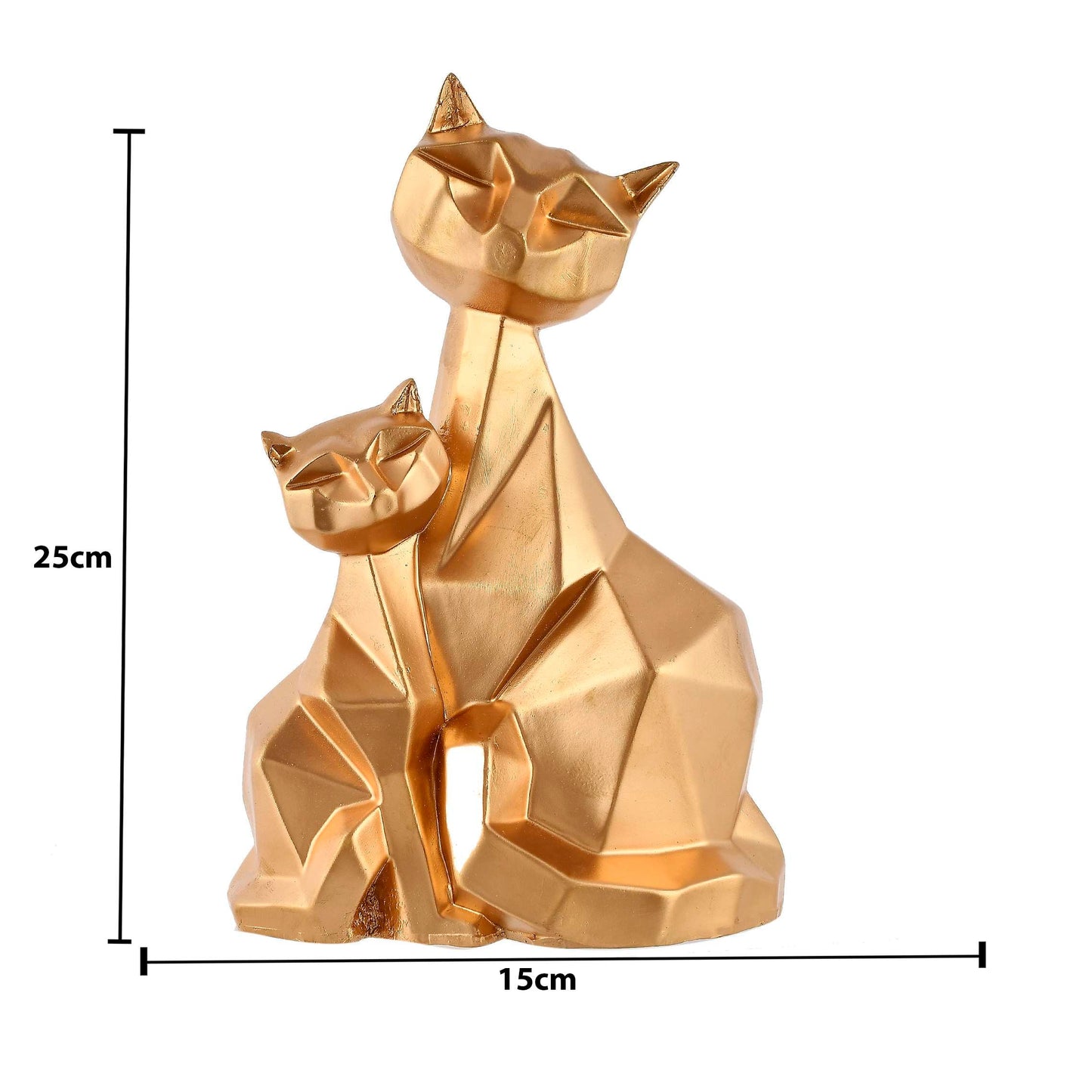 Handcrafted Cat Family Decorative Sculpture
