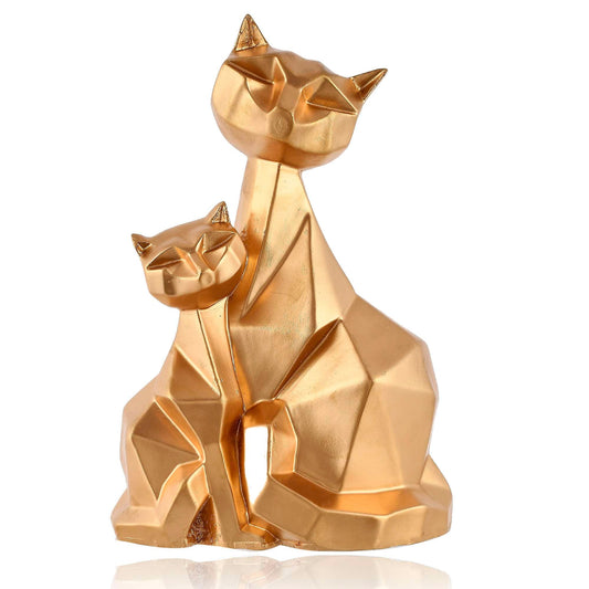 Handcrafted Cat Family Decorative Sculpture