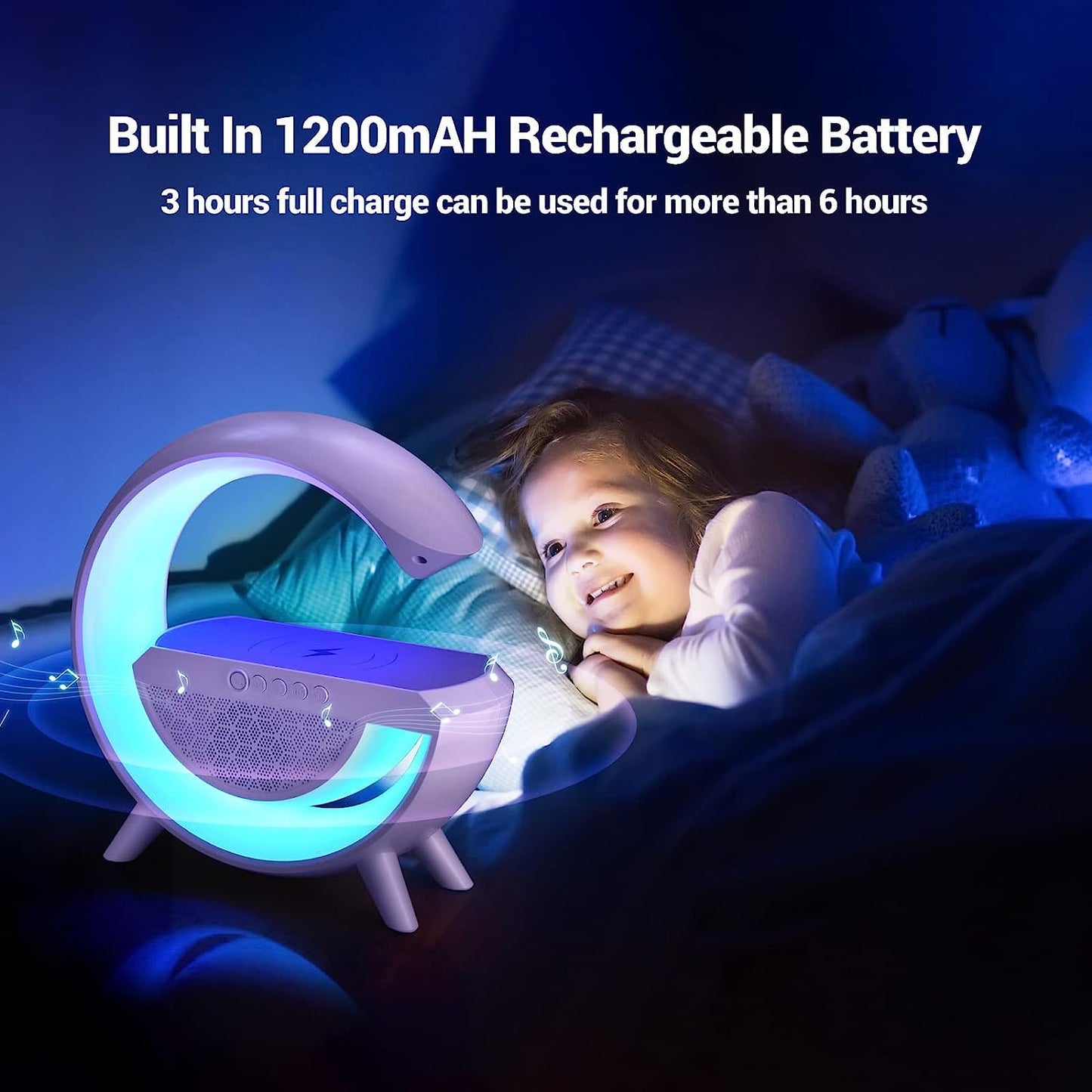 Led Night Lamp With Bluetooth Speaker