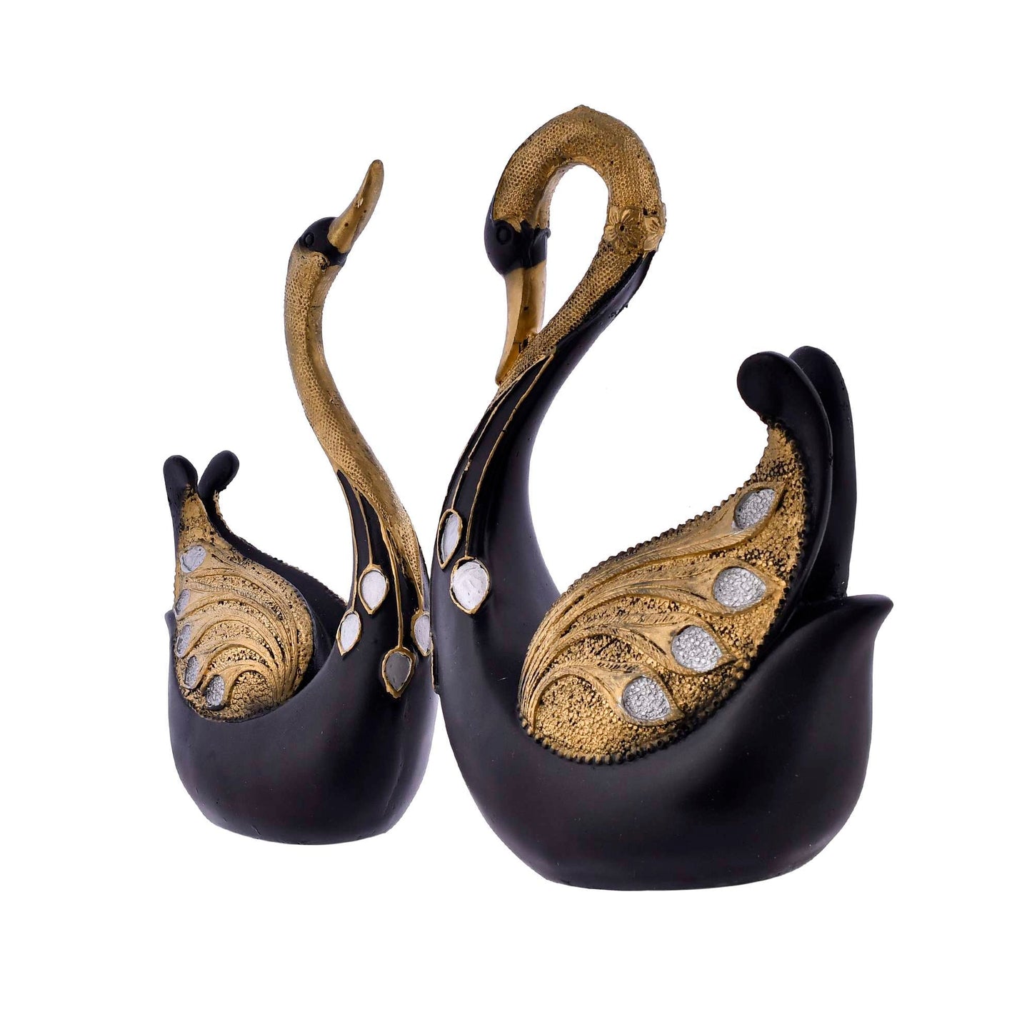 Elegant Swan Pair Sculpture