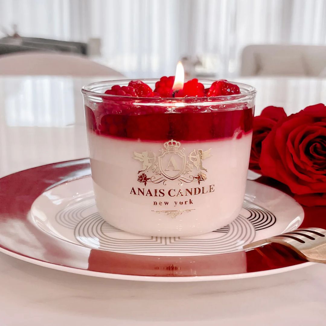 Raspberry Mousse Candle Valentine Gift For Wife