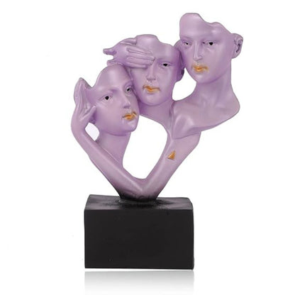 Elegant Human Face Decorative Sculpture Unique Gift
