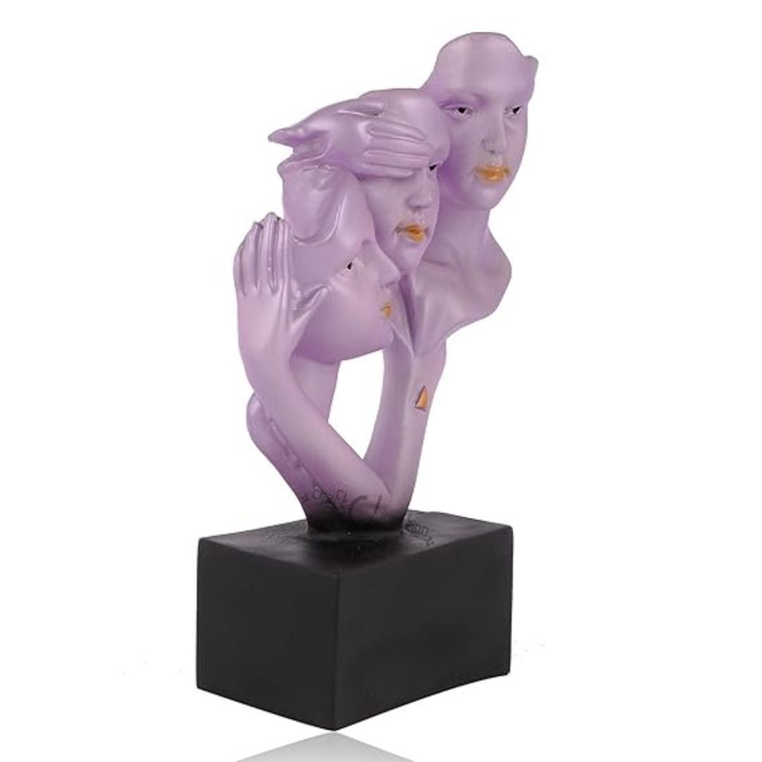 Elegant Human Face Decorative Sculpture Unique Gift