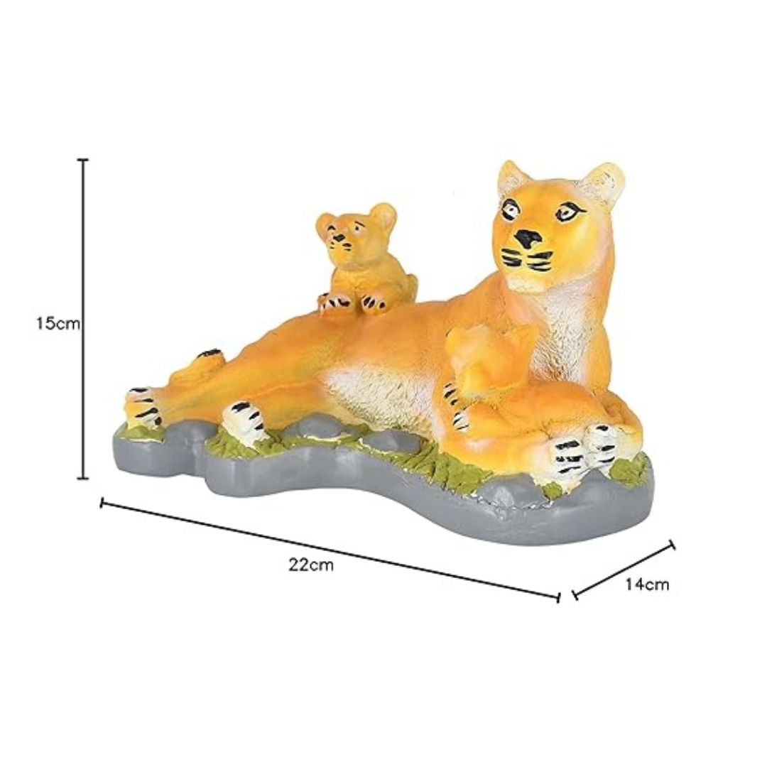 Handcrafted Tiger Family Decorative Showpiece for Living Room