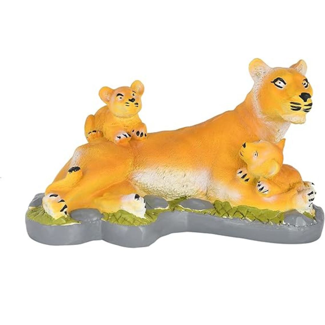 Handcrafted Tiger Family Decorative Showpiece for Living Room