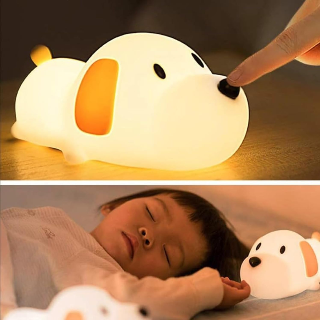 Cute Silicone Dog Touch Night Lamp - Silicone Puppy Dog Night Lamp