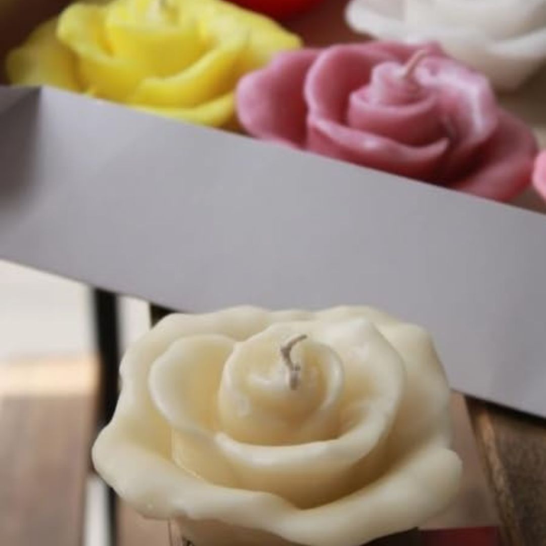 V Rose Candle Gift Home Decor Table Decor