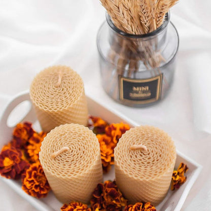 Small Bee Wax Candle Gift Home Decor Table Decor