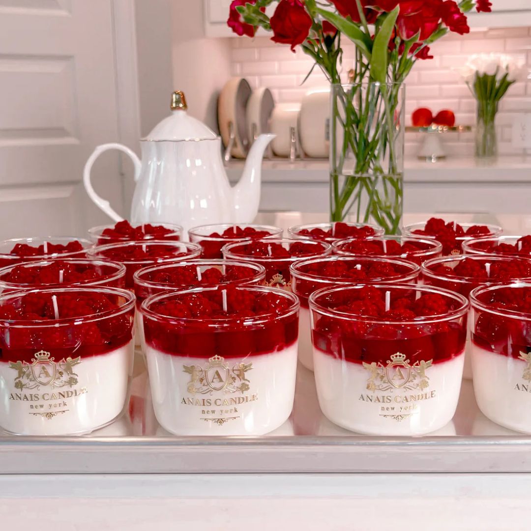 Raspberry Mousse Candle Valentine Gift For Wife