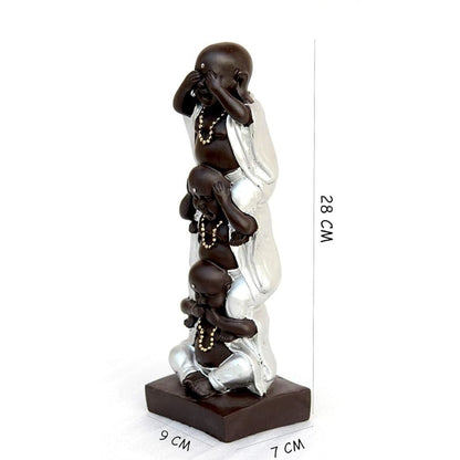 Handcrafted Antique Finish Laughing Buddha Decorative Figurine