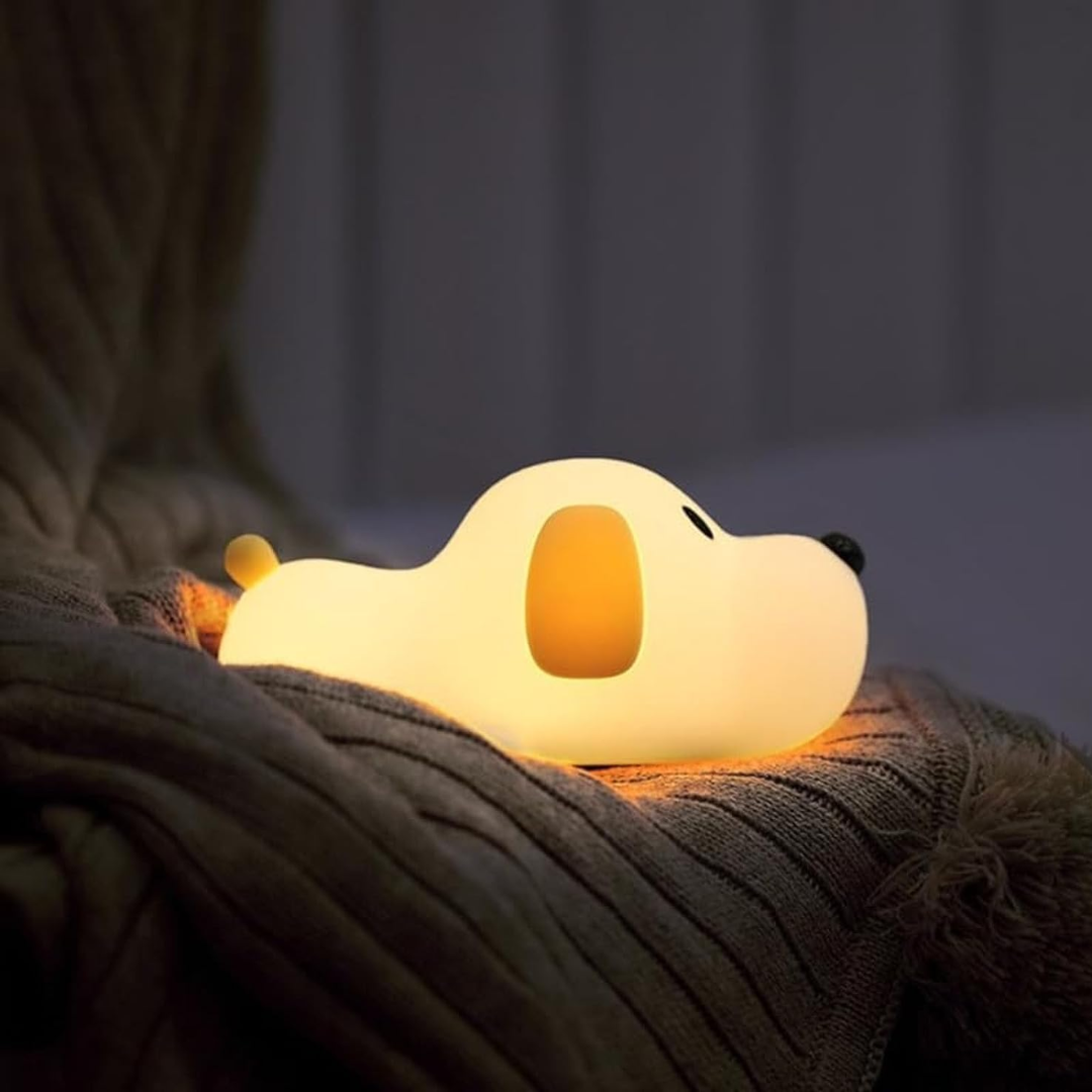 Cute Silicone Dog Touch Night Lamp - Silicone Puppy Dog Night Lamp