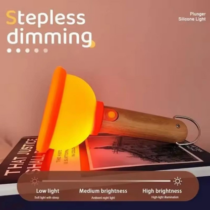 Plunger silicone lamp for gifting