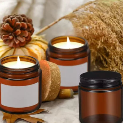 Set of 3 Amber Jar Candle Anniversary Gifts For Her