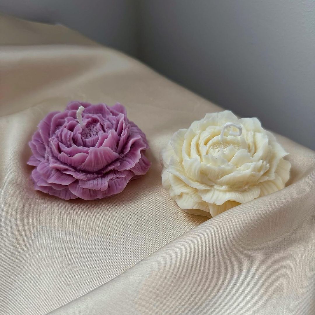Peony candle for gift