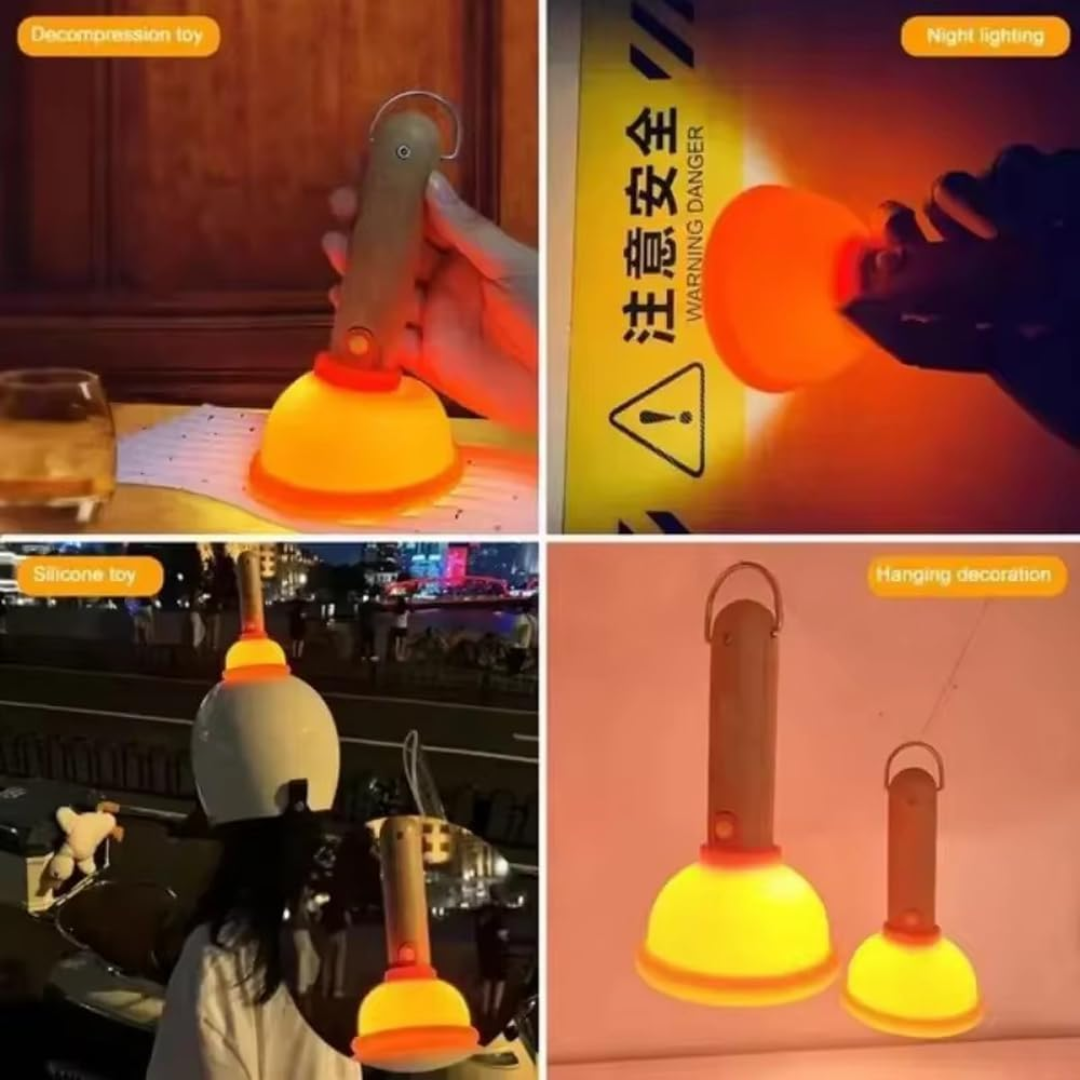 Plunger silicone lamp for gifting