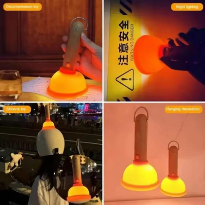 Plunger silicone lamp for gifting