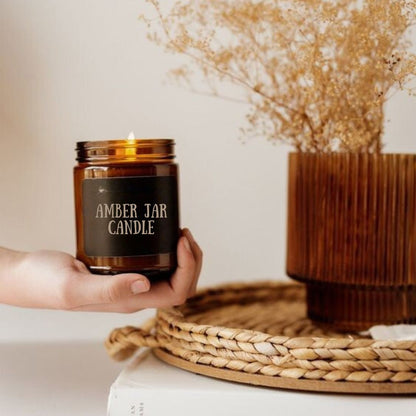 Set of 3 Amber Jar Candle Anniversary Gifts For Her