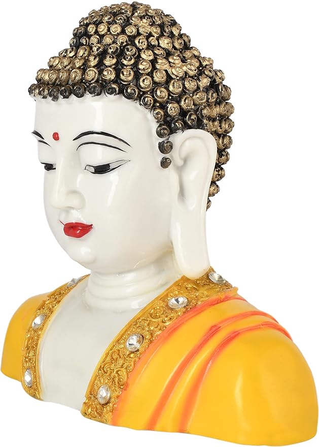 Half Face Buddha Statue Home Decor Living Room Idol Figurine Gift