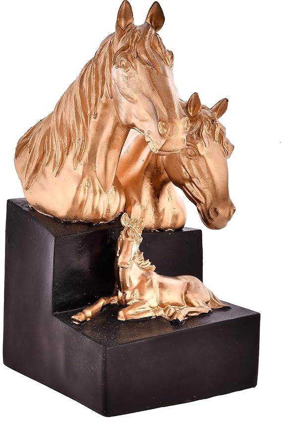 Horse Family Face Antique Sculpture Art Decor for Home Decor