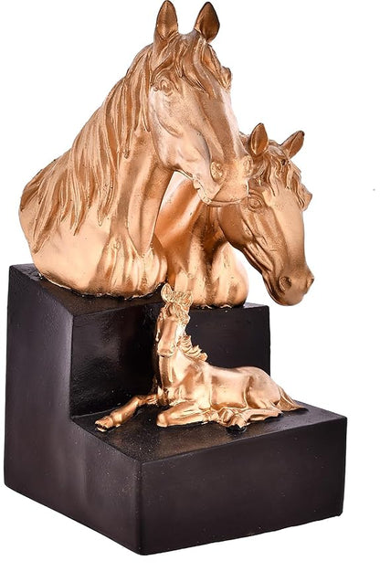 Horse Family Face Antique Sculpture Art Decor for Home Decor