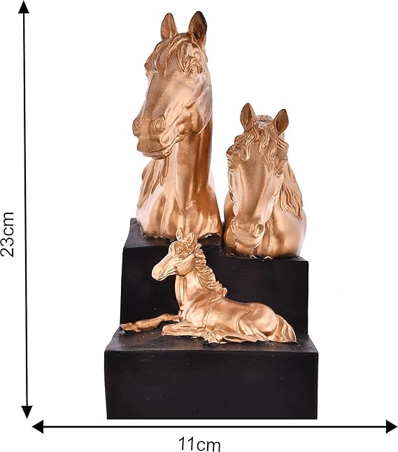 Horse Family Face Antique Sculpture Art Decor for Home Decor