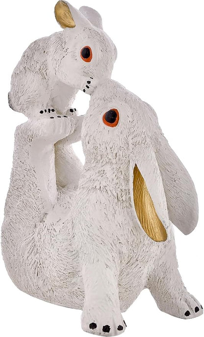 Rabbit with Small Child Statue for Home Decor Living Room