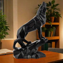 Black wolf decor for table