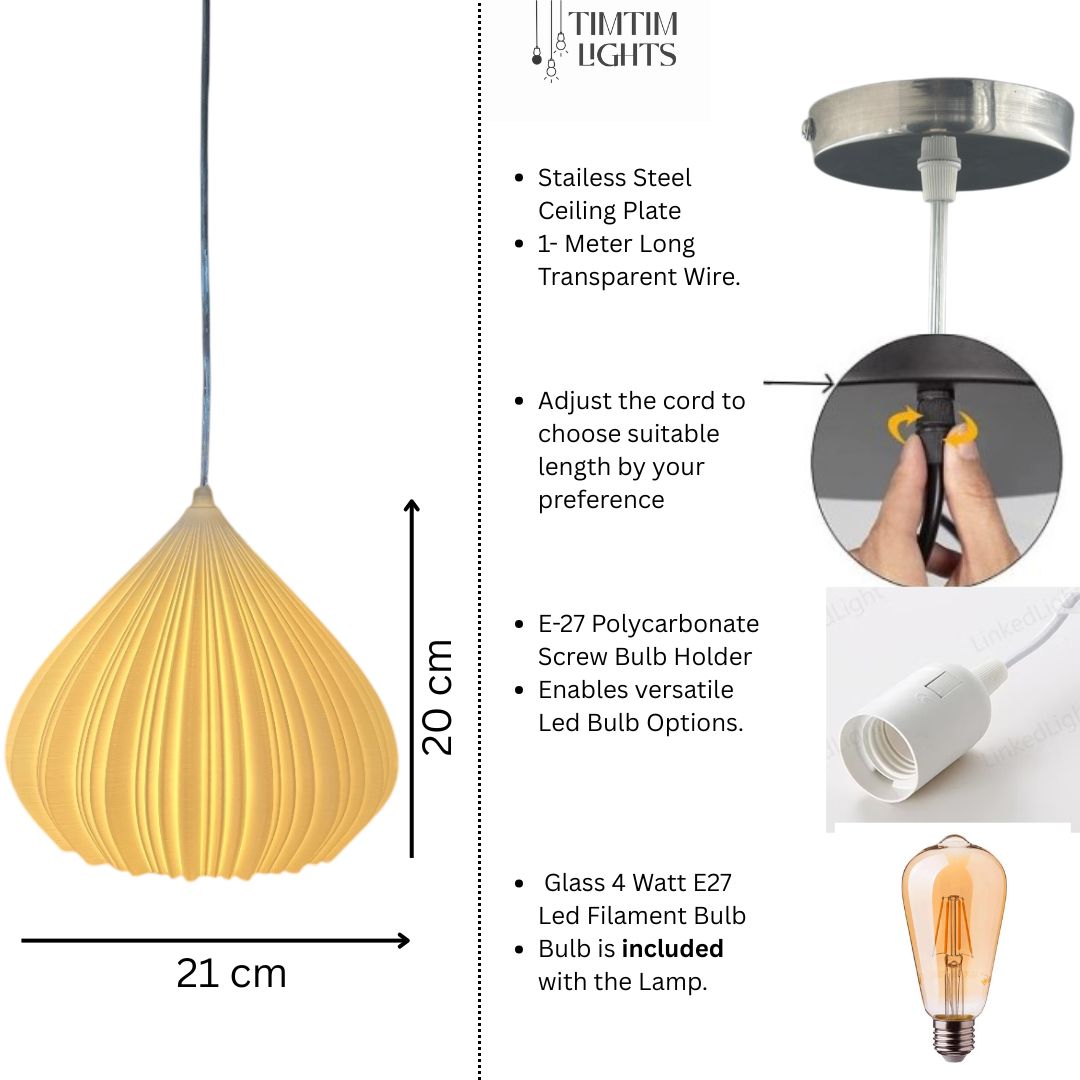 AmberPod Pendant White Lamp for Living Room Decor