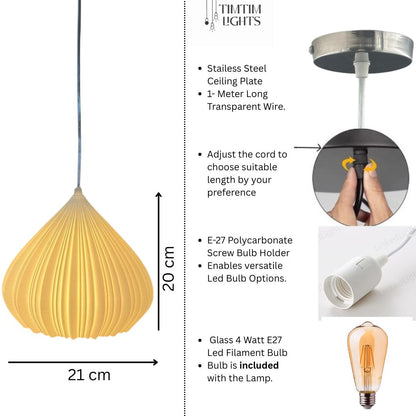 AmberPod Pendant White Lamp for Living Room Decor