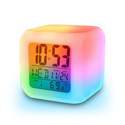 Color Changing LED Clock  Digital Alarm with Mood Light