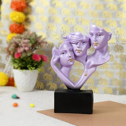 Elegant Human Face Decorative Sculpture Unique Gift