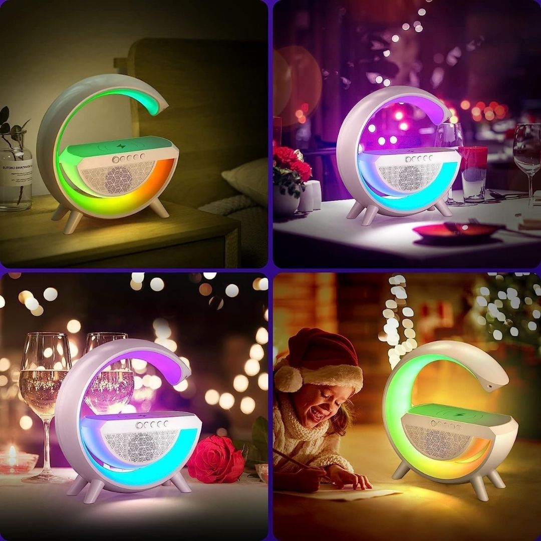 G Lamp with Speaker & Wireless Charger  3-in-1 Gadget