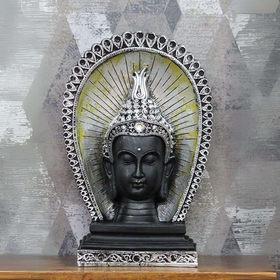 Handcrafted Antique Buddha Face Decorative Idol Figurine