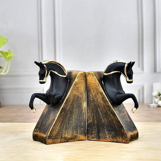 Horse Face Book Holder Statue for Home Decor Living Room