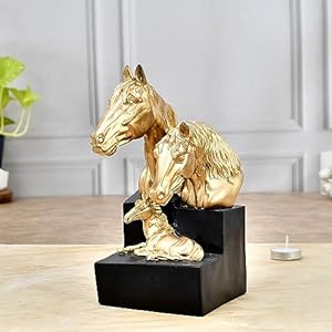 Horse Family Face Antique Sculpture Art Decor for Home Decor