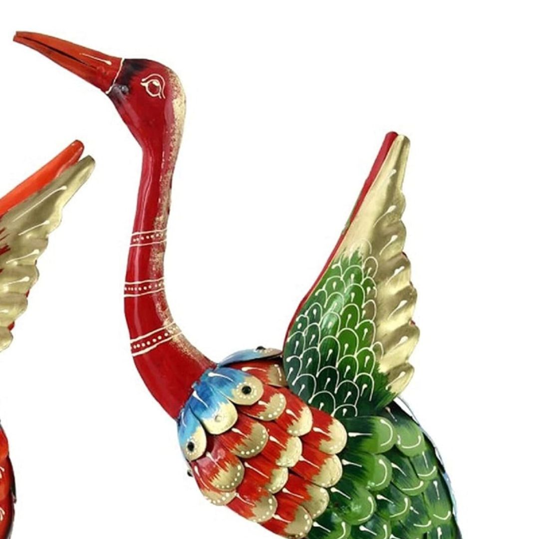 IRON PAINTED CRANE BIG (SET OF 2 ) for Tabletop