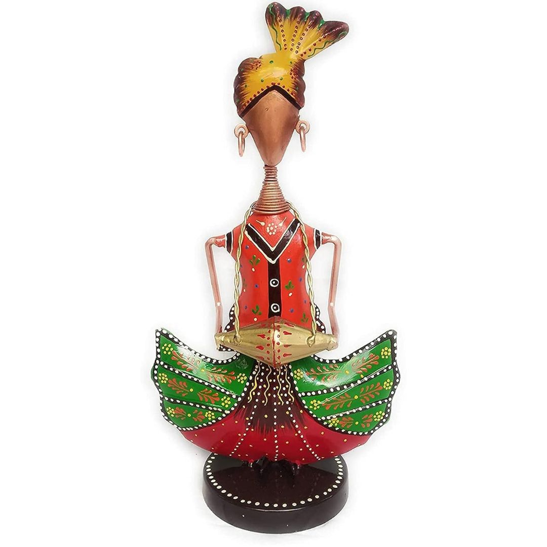 Iron Musical Sitting Man Set of 3  Handcrafted Décor