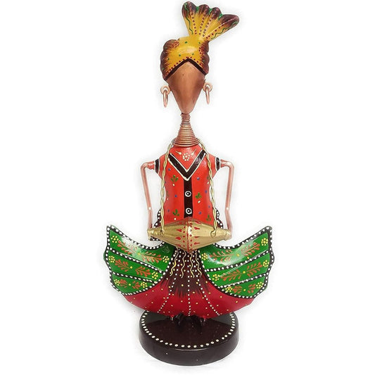 Iron Musical Sitting Man Set of 3  Handcrafted Décor