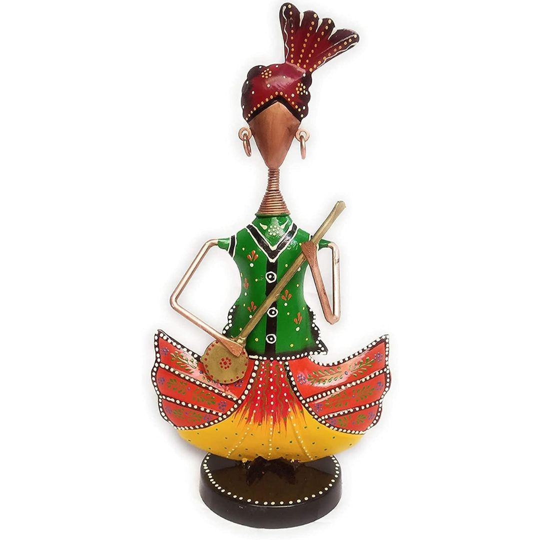 Iron Musical Sitting Man Set of 3  Handcrafted Décor