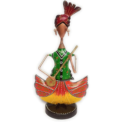 Iron Musical Sitting Man Set of 3  Handcrafted Décor