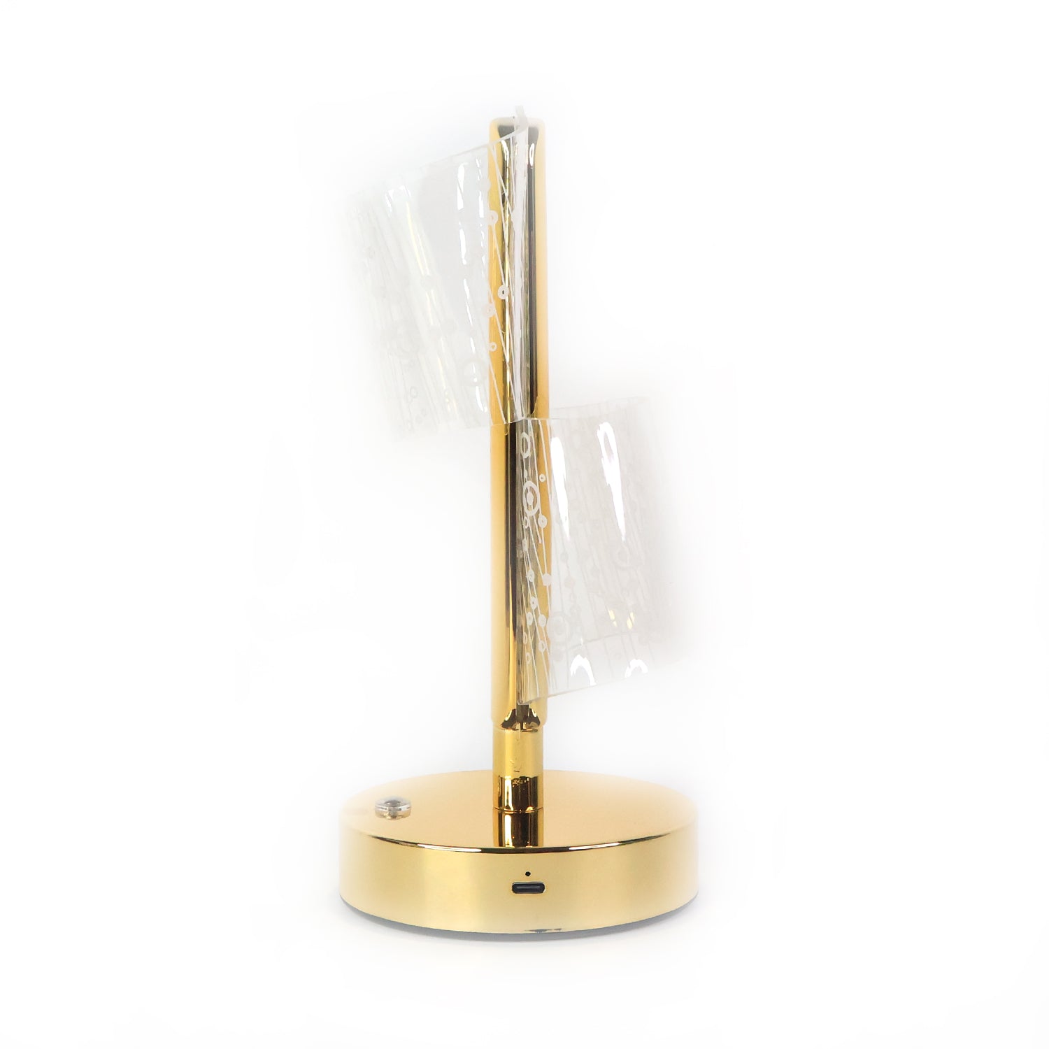 Luxury Crystal Led Double Shade Table Lamp (1 Pc)