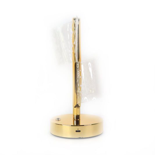 Luxury Crystal Led Double Shade Table Lamp (1 Pc)