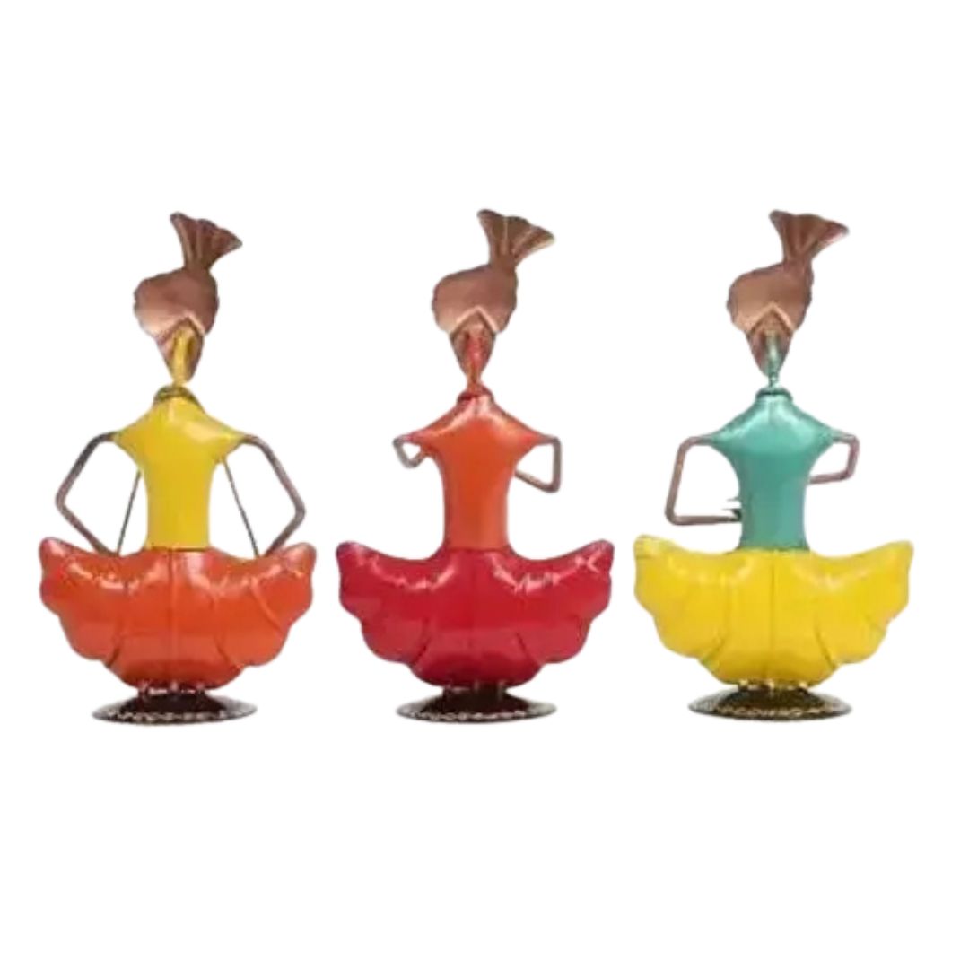 Mini Iron Musical Men Set of 3  Office & Home Decor Gift