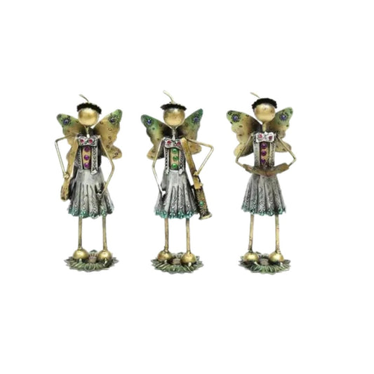 Mini Iron School Girl Set of 3  Tabletop Gift Decor